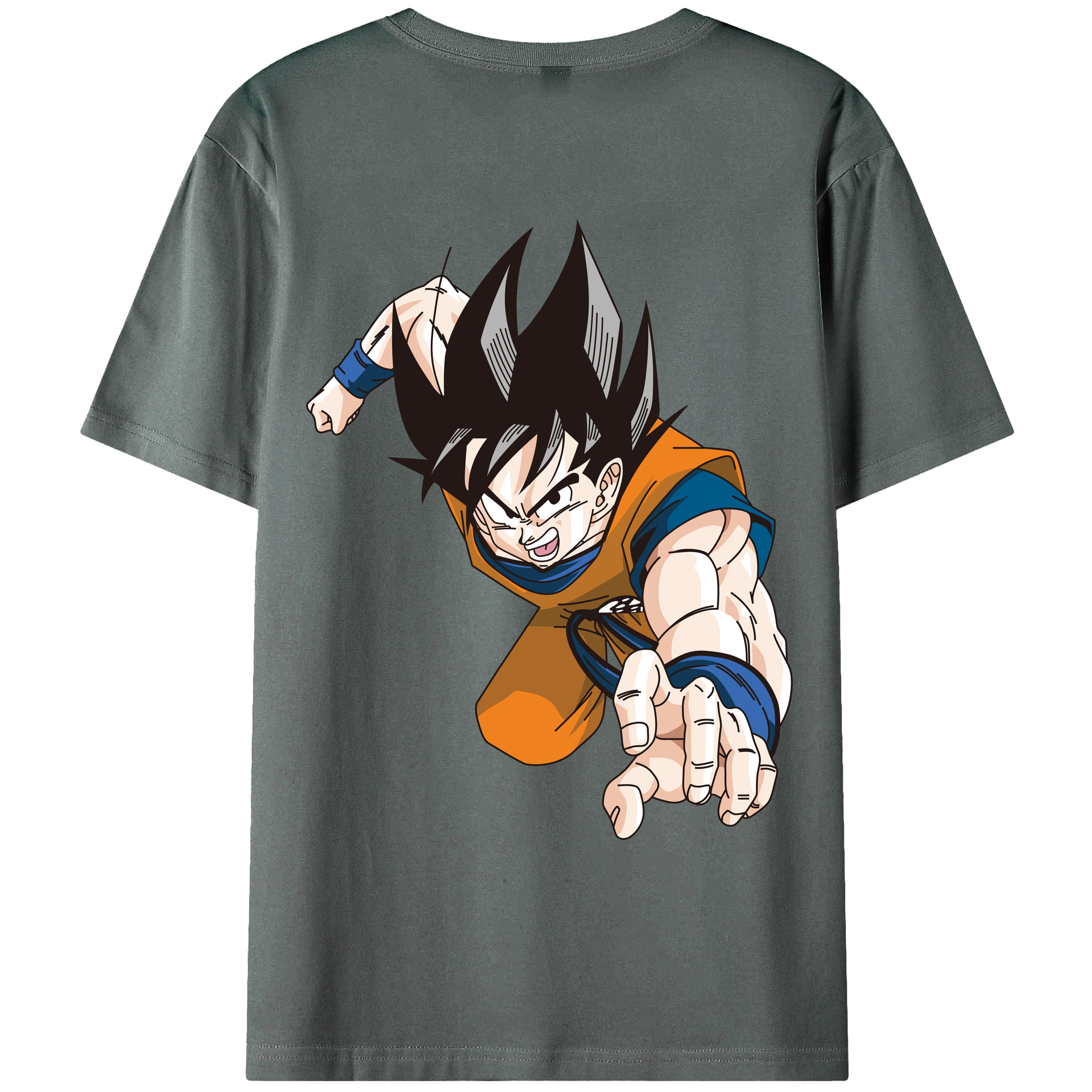 （画像用） ドラゴンボール 孫悟空（そん ごくう）Son Goku カカロット DRAGON BALL Kakarotto 綿100％ メンズ半袖Tシャツ（バックプリント） 通気性